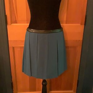 NWT Walter Baker Faux Leather/Chiffon Skirt